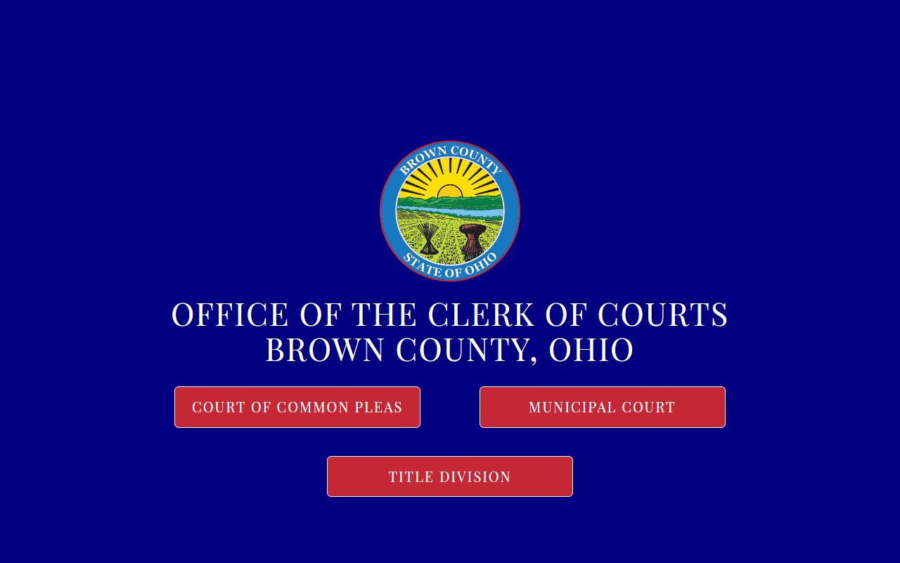 Brown County court records Clerk of Courts portal